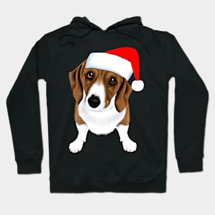 Christmas Dog Transparent Background Hoodie